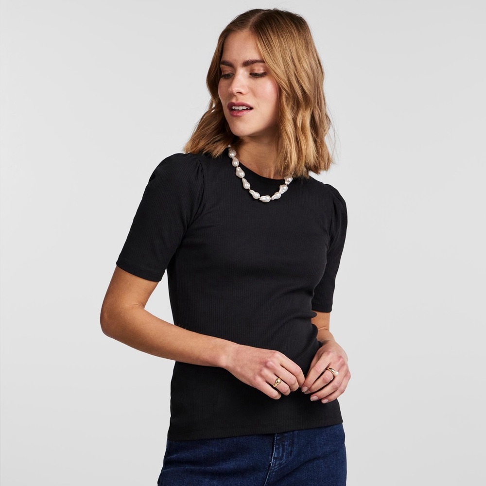 Faherty Ribbed Elbow-Sleeve Top